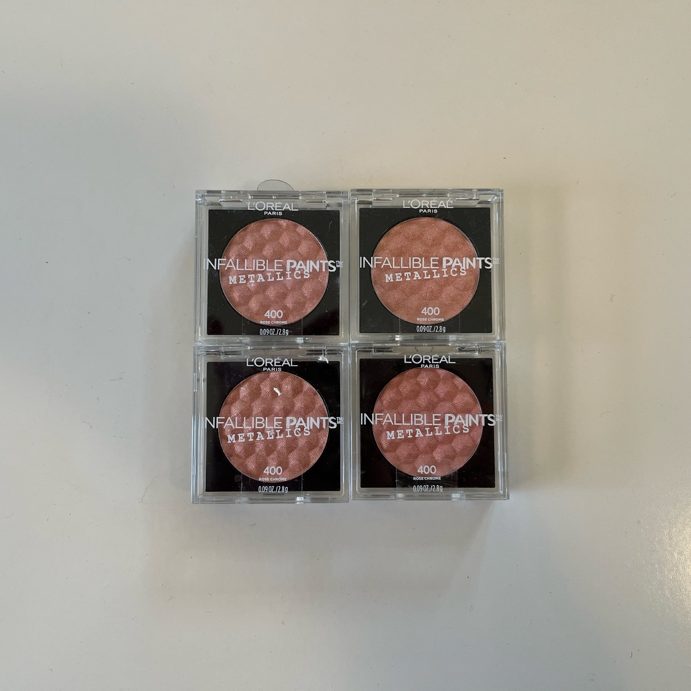 4 New L’Oréal Infallible Paint Metallic Eyeshadow # 400 Rose Chrome